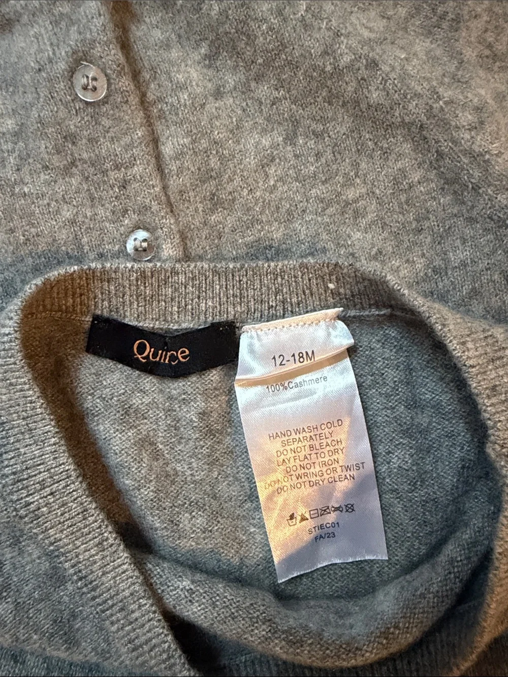 Quince Kids Gray Cashmere Sweater and Pant Set